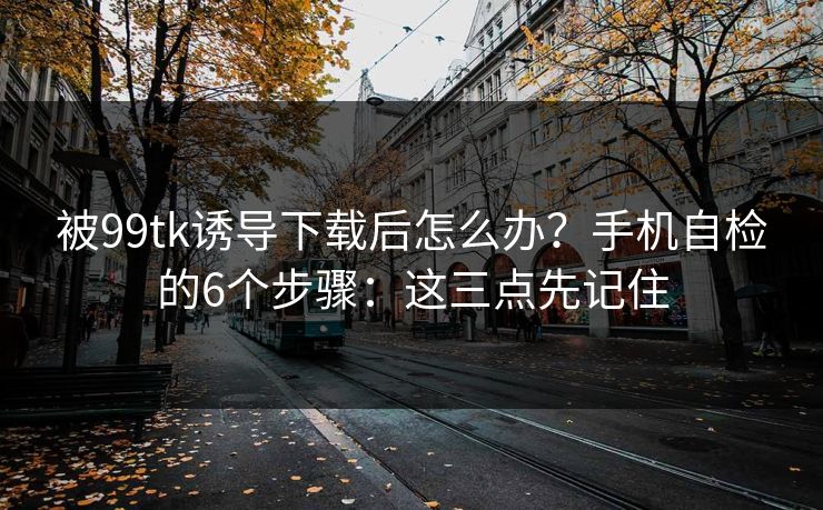 被99tk诱导下载后怎么办？手机自检的6个步骤：这三点先记住